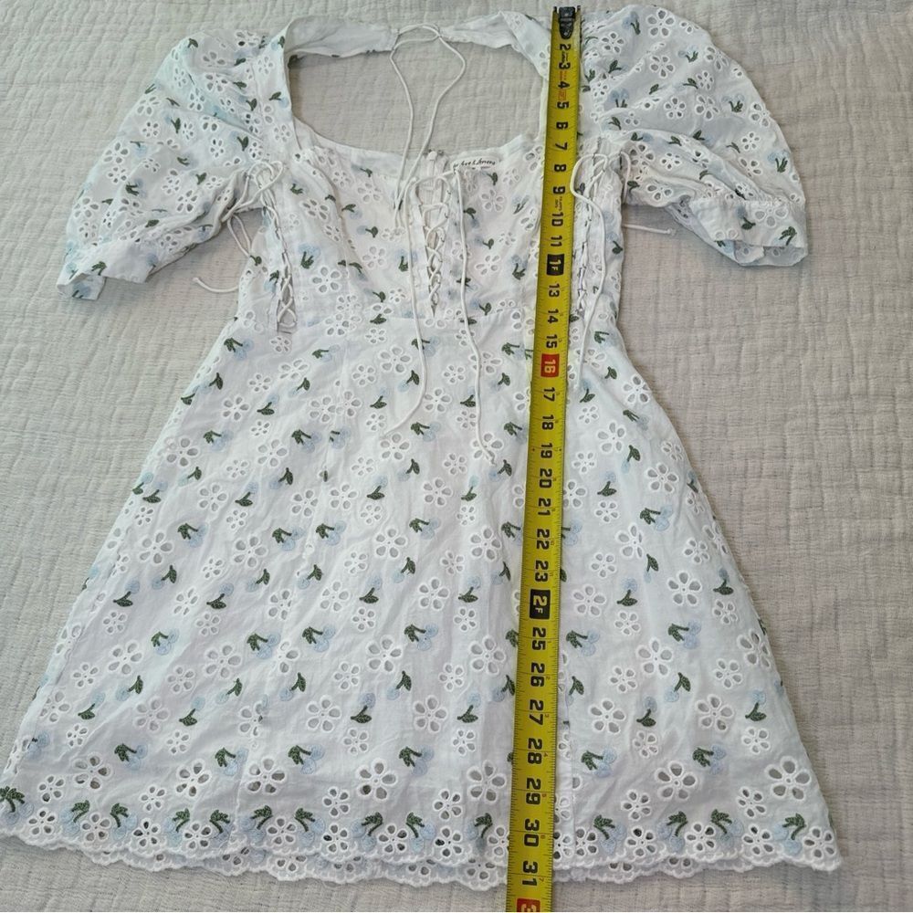 For Love and Lemons Wild Cherries Mini Dress Womens Size Medium *flaws - Picture 16 of 16
